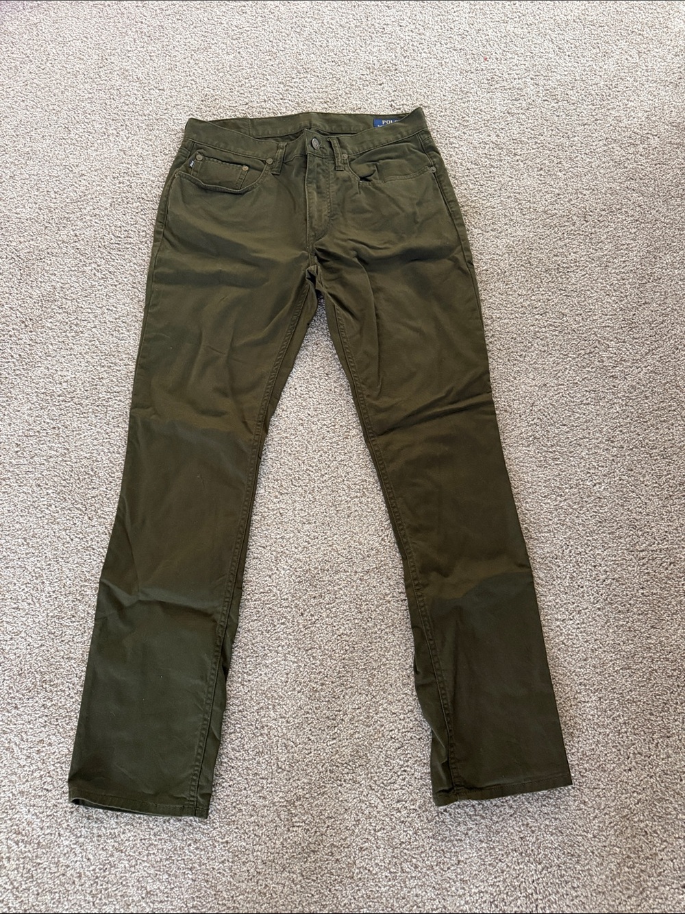 Polo by Ralph Lauren Olive Slim Straight Chinos